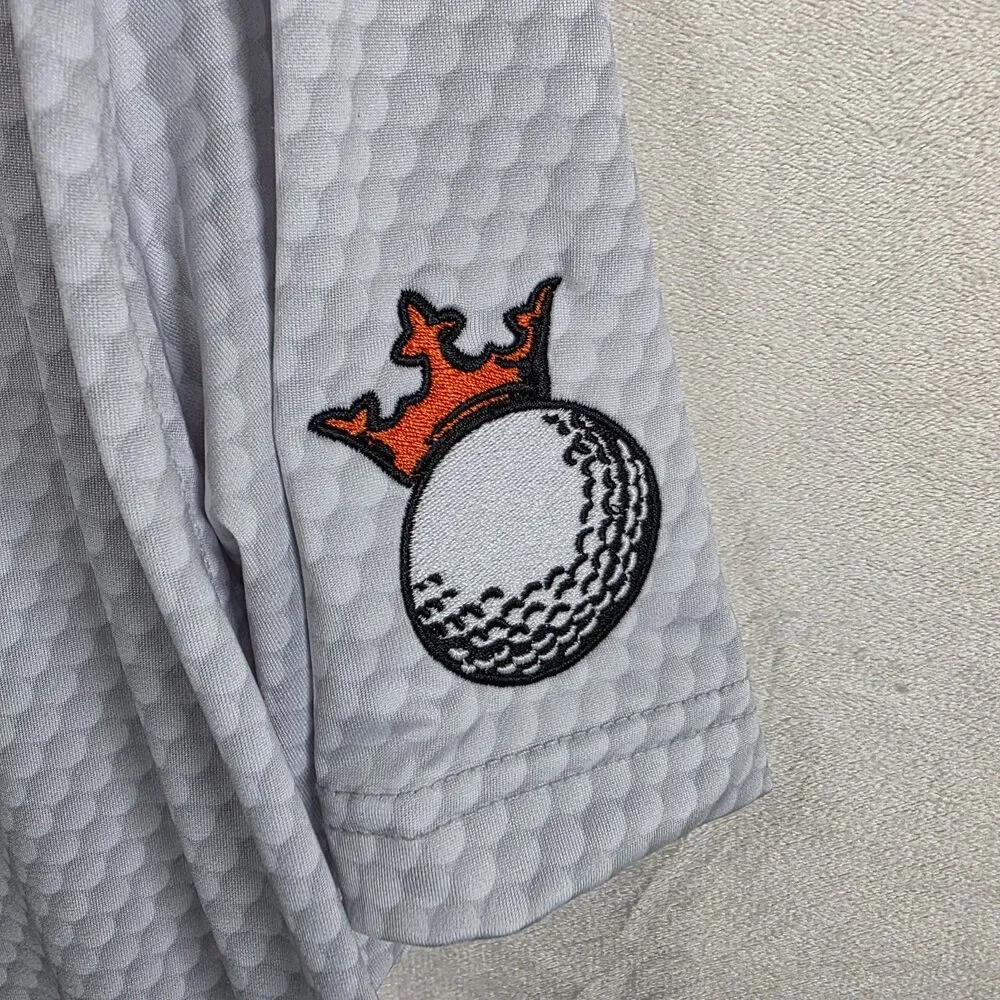 NWT Rhoback The Be The Ball  Performance Polo White  Size S LOGO